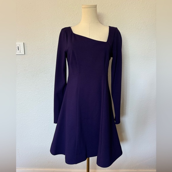 Nanette Lepore Dresses & Skirts - NWOT Nanette Lepore Comet Mini Dress Purple Asymmetrical Long Sleeves size 10